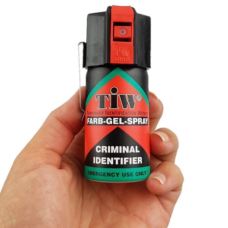 Zelfverdedigingsspray MET CLIP TIW - alternatief voor pepperspray 