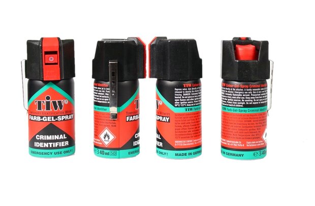 Zelfverdedigingsspray MET CLIP TIW - alternatief voor pepperspray 