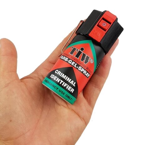 Zelfverdedigingsspray MET CLIP TIW - alternatief voor pepperspray 